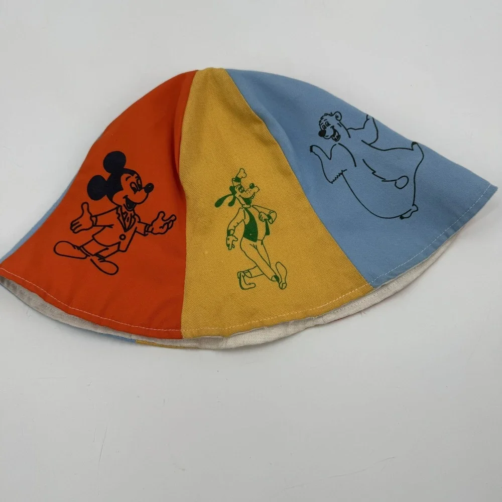 Walt Disney World Productions VINTAGE Bucket Beach Bell Hat Mickey Mouse‎ 1970's